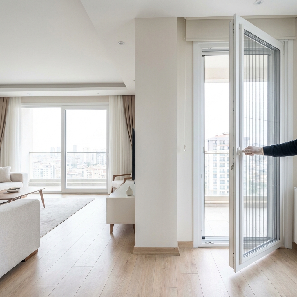 Plise (Pileli) Sineklik - Dikey 1